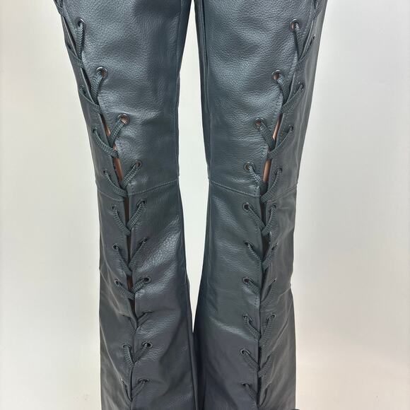 NEW $400 Nike Jordan x Travis Scott Cactus Jack Genuine Leather Moto Pants Sz 2 - Picture 14 of 16